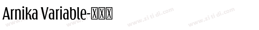 Arnika Variable字体转换